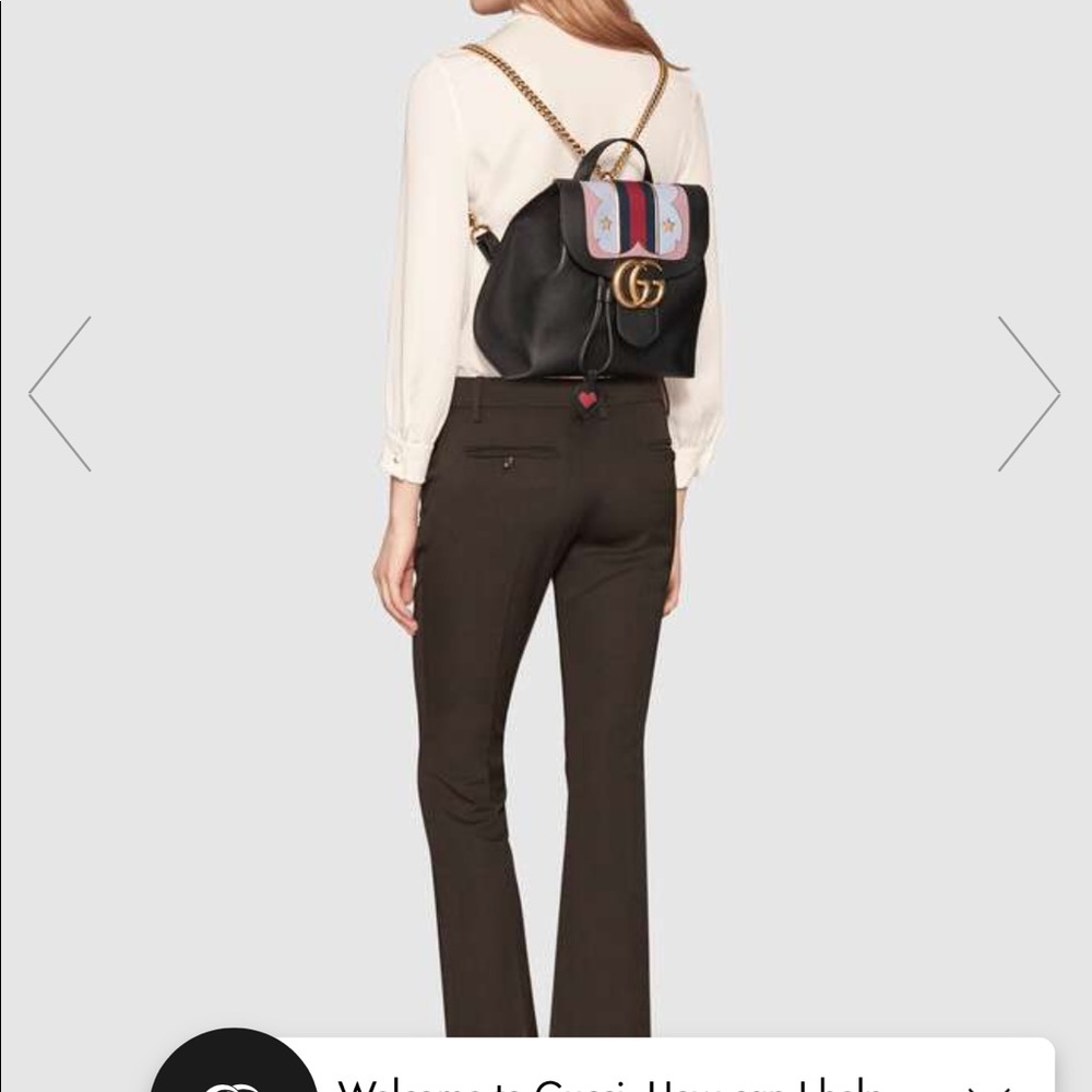 SOLD Gucci marmont leather backpack $2700 - Picture 3 of 12